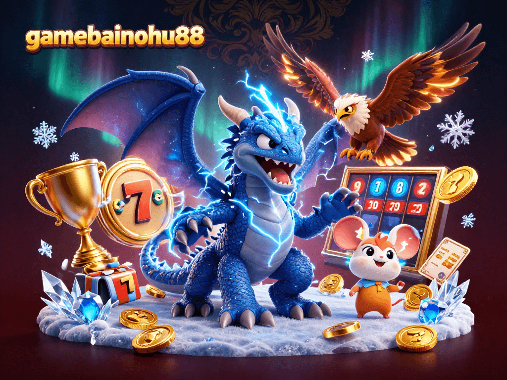 Experience the thrill of gaming with gamebainohu88's vibrant slots illustration showcasing dynamic elements and rich visual textures.