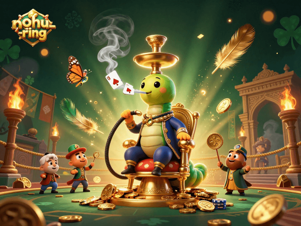Experience the thrilling nohu-ring action with vibrant visuals of jackpot adventures amid swirling golden coins.