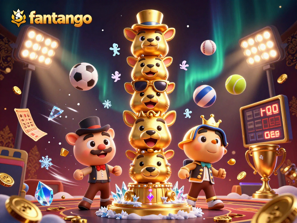Engage with the thrilling world of fantango amidst energetic casino action and colorful sports elements.