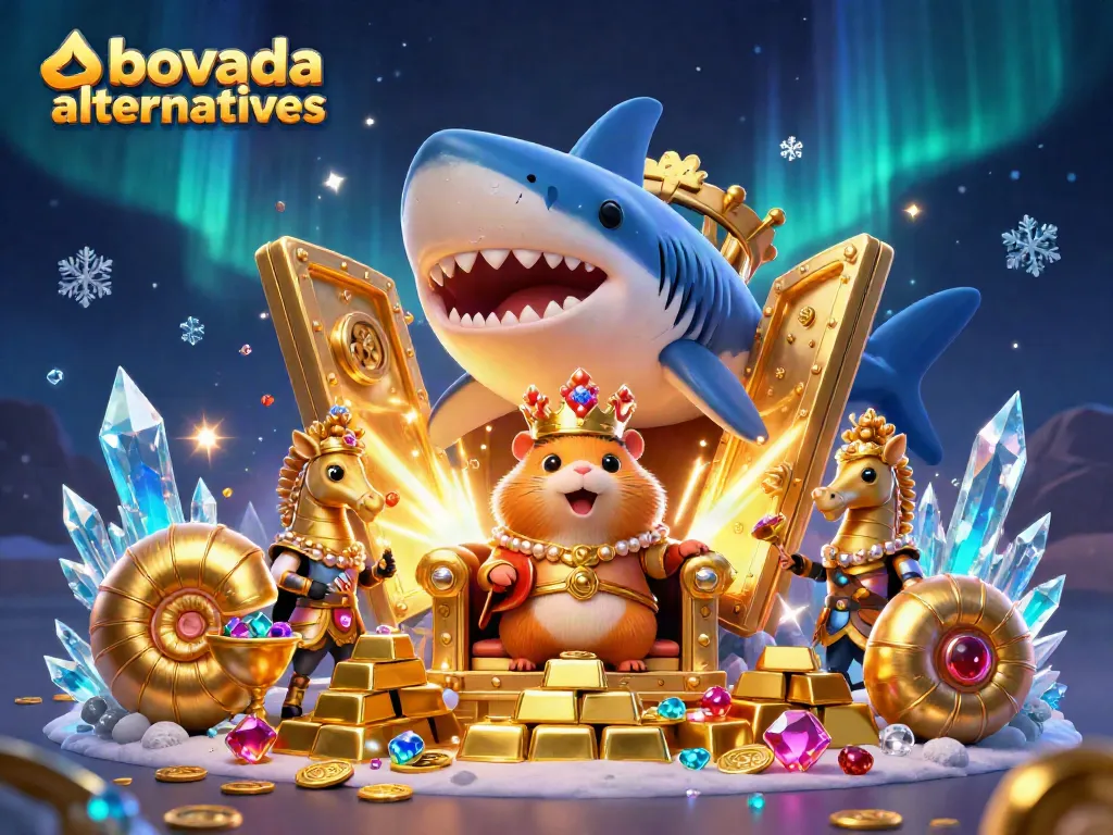 Engage with bovada alternatives in this fantasy casino world featuring a golden hamster king.