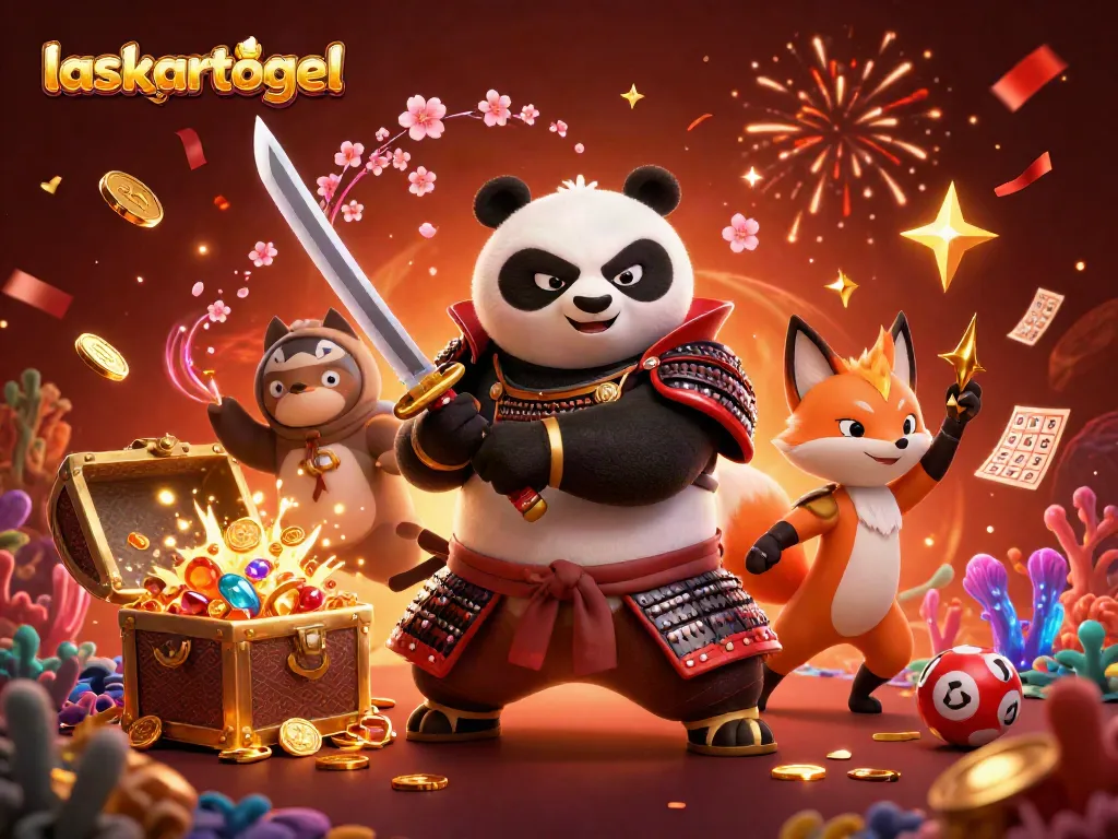 Experience dynamic gameplay at Laskartogel with vibrant cartoon characters and enchanting casino elements.