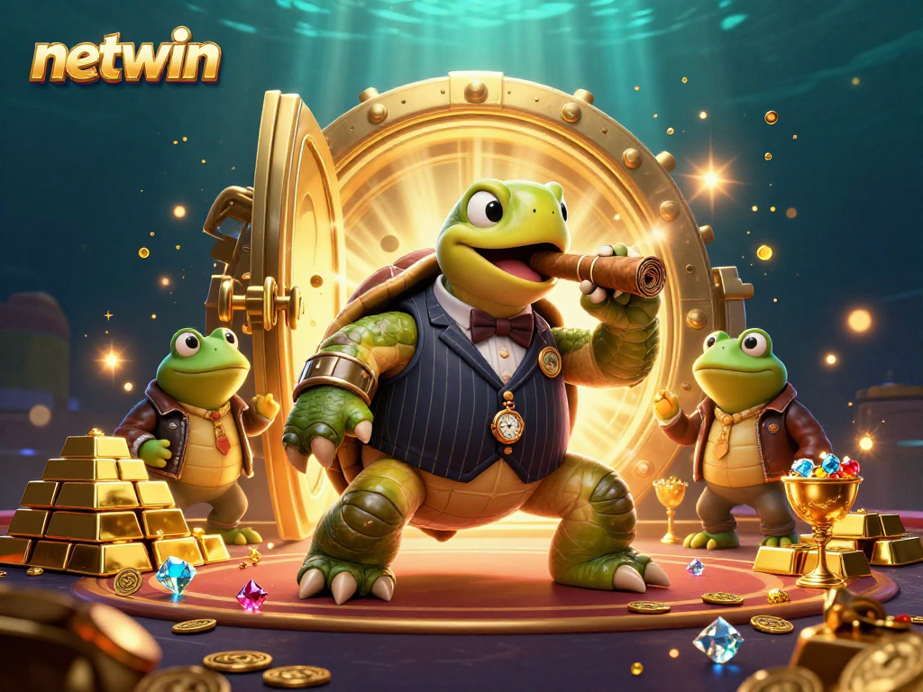 Engage in thrilling adventures with netwin through a dynamic casino-themed illustration featuring vibrant characters.