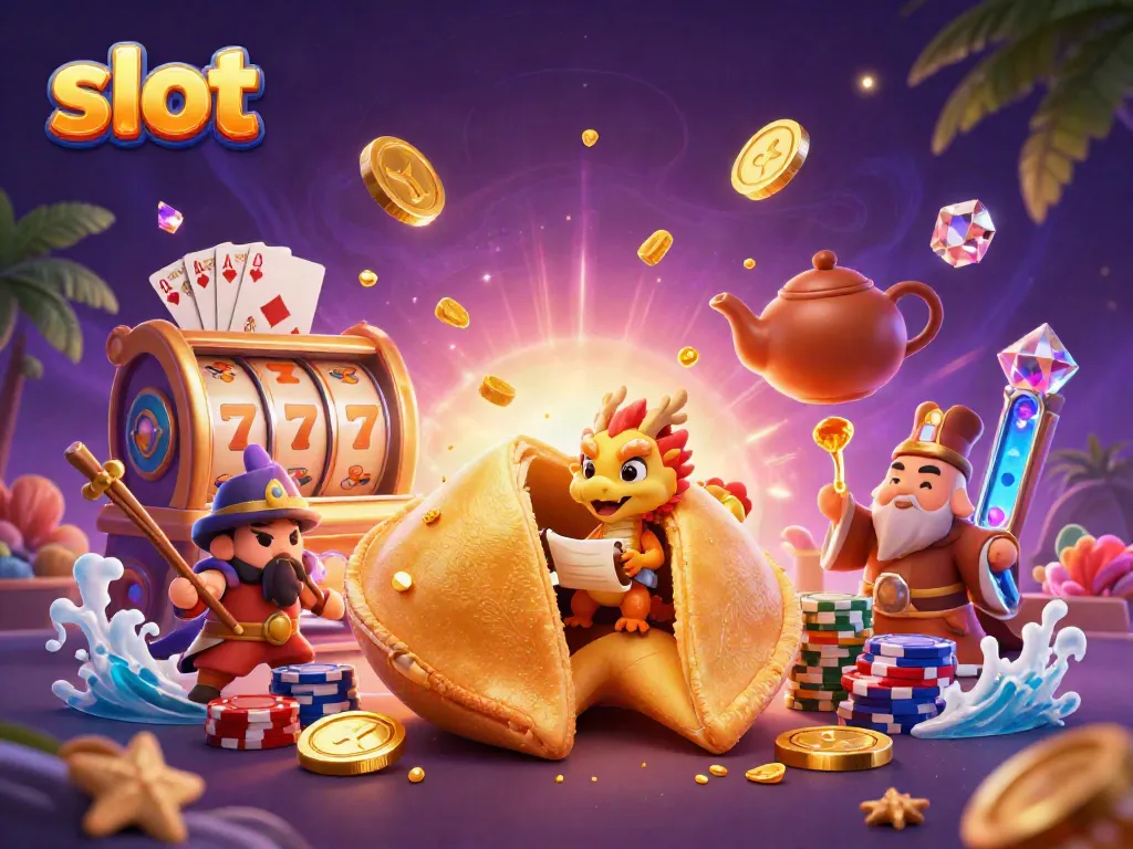 Menangkan slot dengan ilustrasi kasino yang menampilkan karakter unik dan elemen permainan.