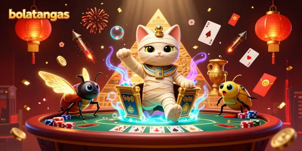 Experience the excitement of bolatangkas with captivating 3D characters and casino elements.
