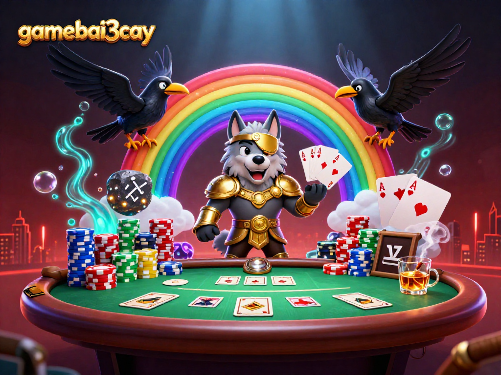 Join the action with gamebai3cay’s vibrant gaming scene featuring Odin and his ravens.