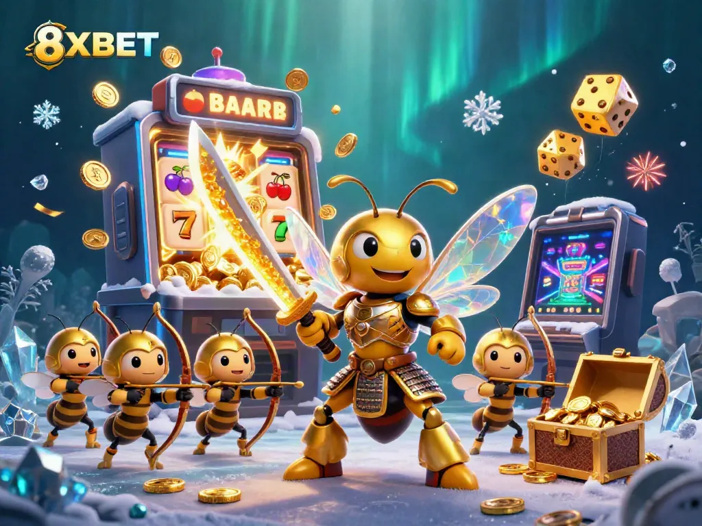 Experience thrilling wins with 8XBET in a vibrant casino scene filled with excitement.