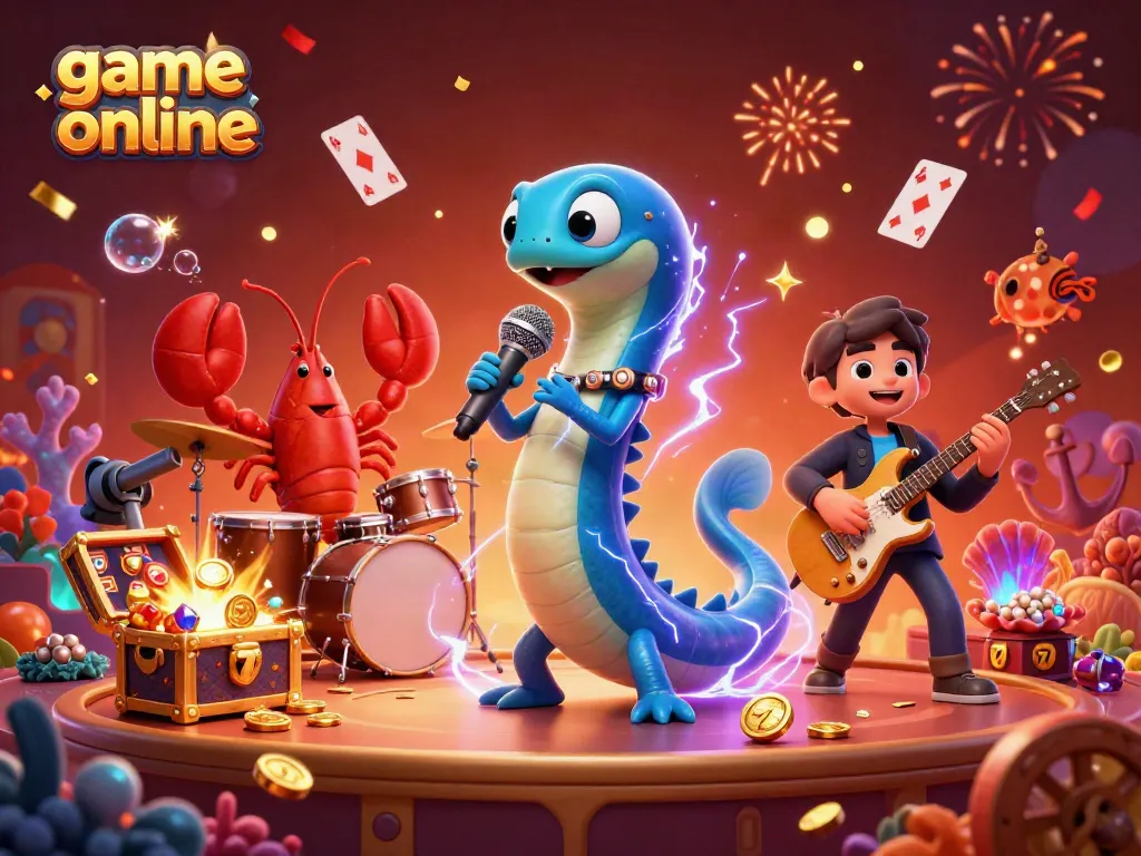 Experience thrilling game online action with colorful characters and casino elements in a vibrant underwater scene.