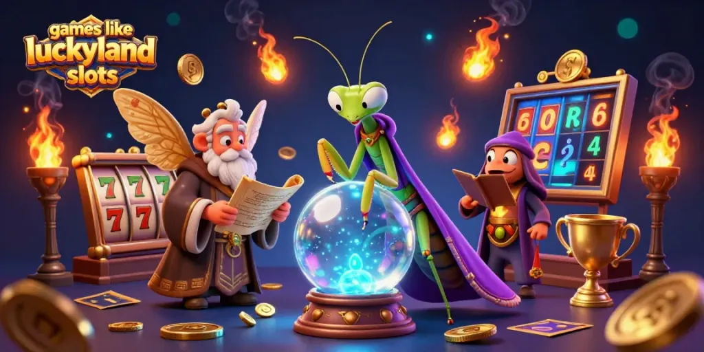 Experience games like luckyland slots with a dynamic and magical casino scene full of exciting elements.
