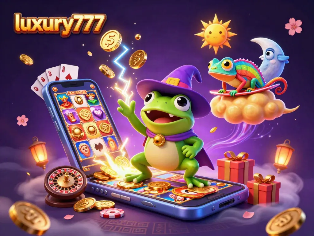 Experience the excitement of luxury777 with a dynamic casino scene showcasing vibrant gaming elements.