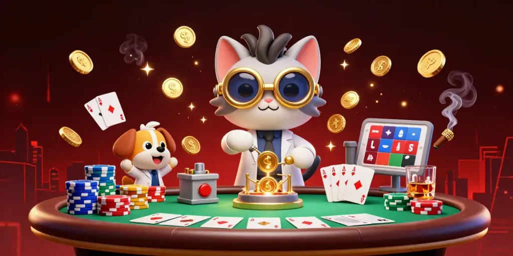Experience the thrilling casino world with bolaslot99 featuring colorful poker chips and engaging characters.