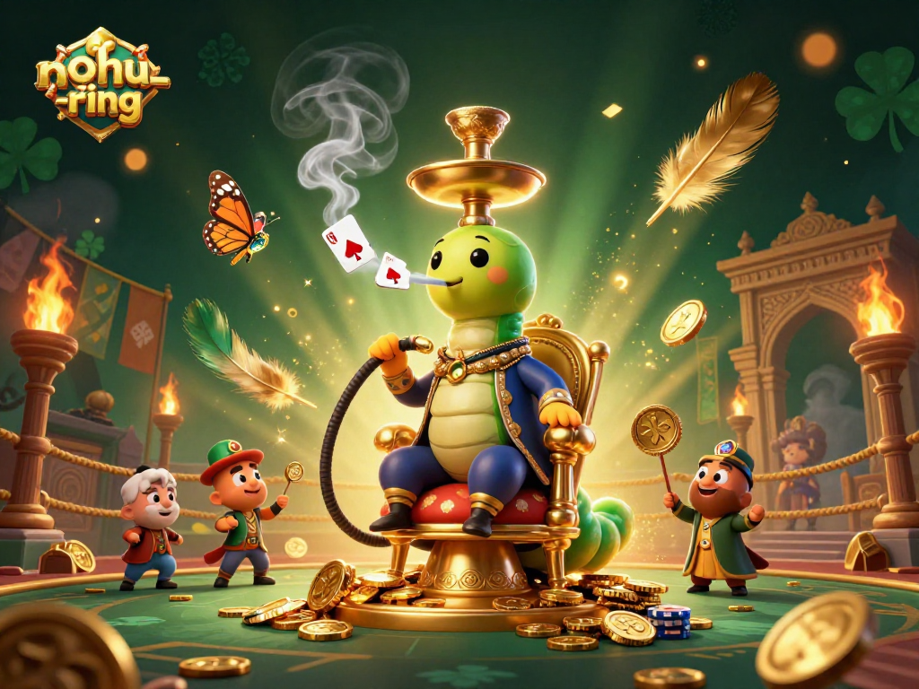 Experience the thrilling nohu-ring action with vibrant visuals of jackpot adventures amid swirling golden coins.