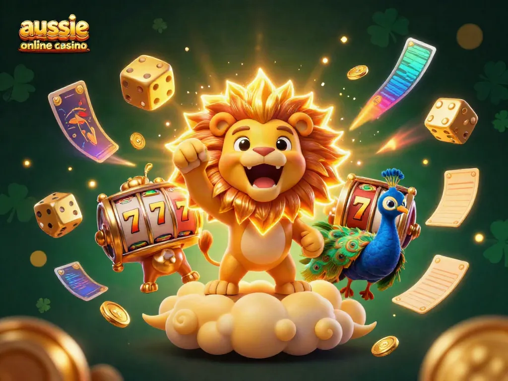 Experience the thrill of play at an aussie online casino with 3D characters and exciting game elements.