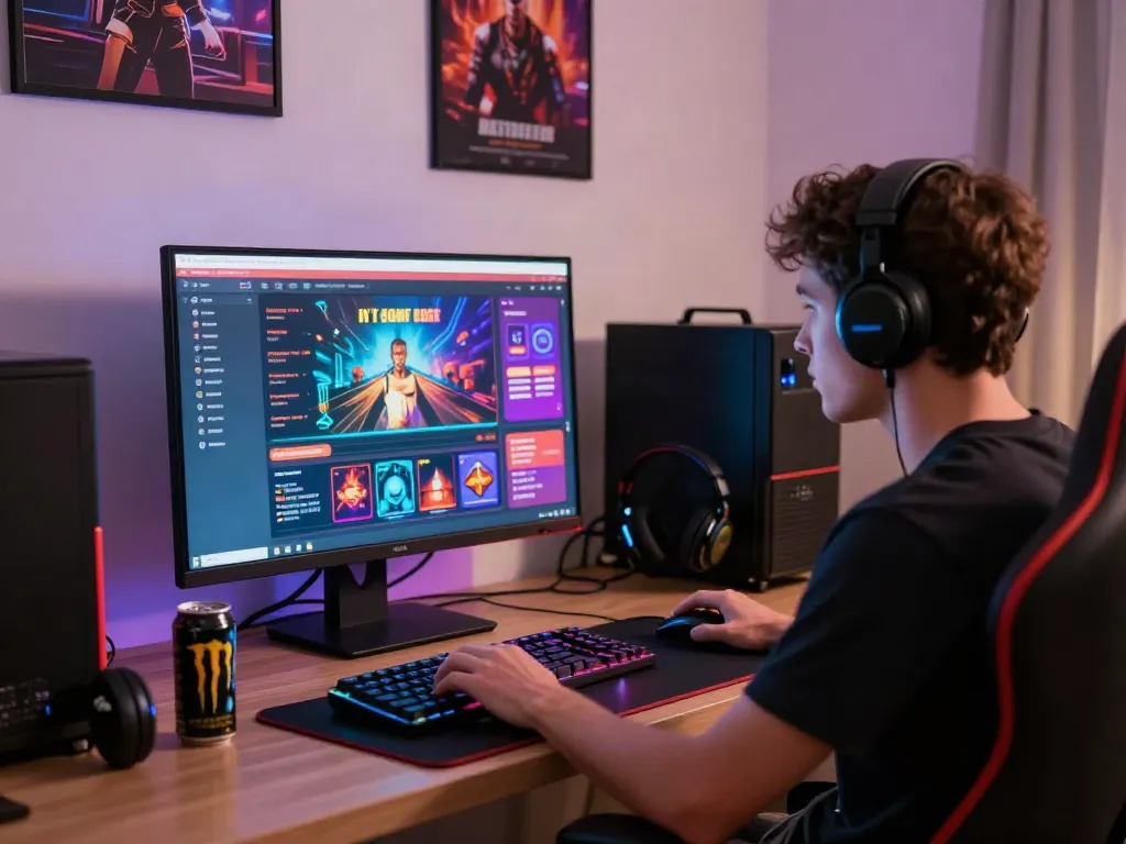 A80 homepage showcasing an engaging online gaming experience with vibrant colors and accessories.