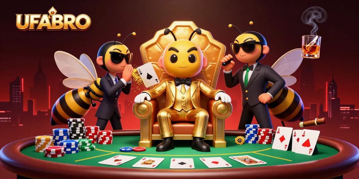 Experience thrilling gaming with UFABRO at this vibrant 3D casino featuring stunning characters and poker elements.