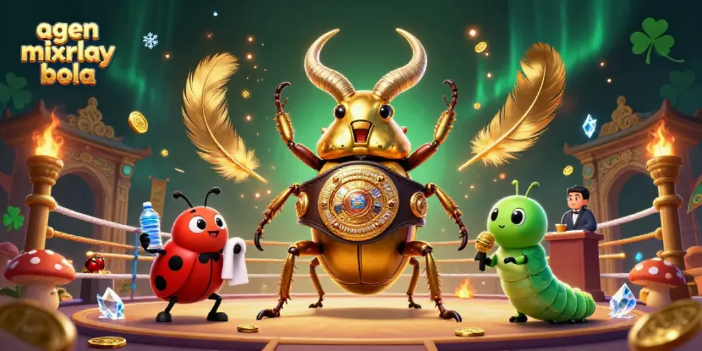 Engage in sports betting action with the vibrant illustration of agen mix parlay bola casino theme.