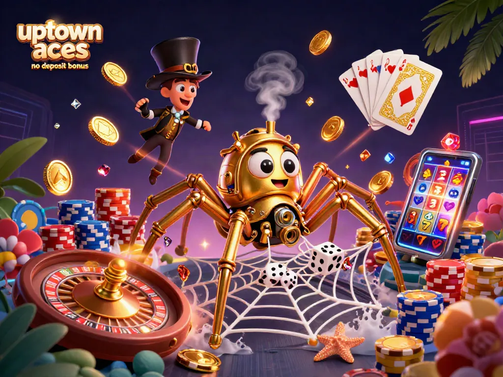 Engage with the exciting Uptown Aces no deposit bonus in an energetic casino scene full of rewards.
