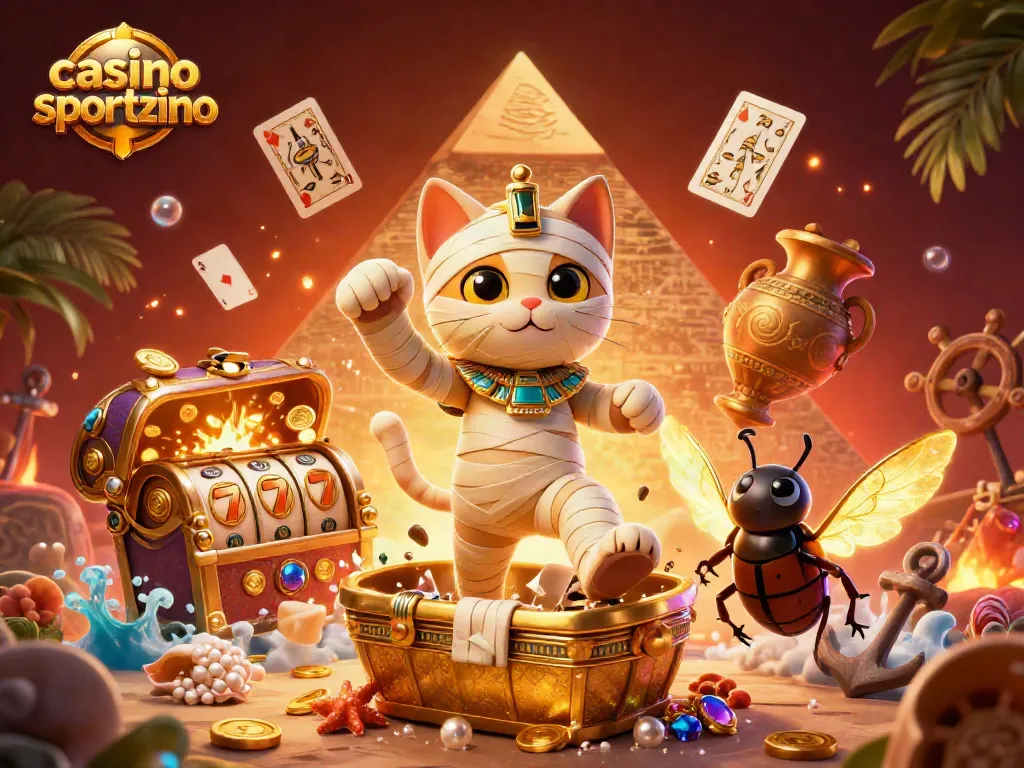 Engage with vibrant slot adventures at a casino like Sportzino filled with treasures and playful elements.