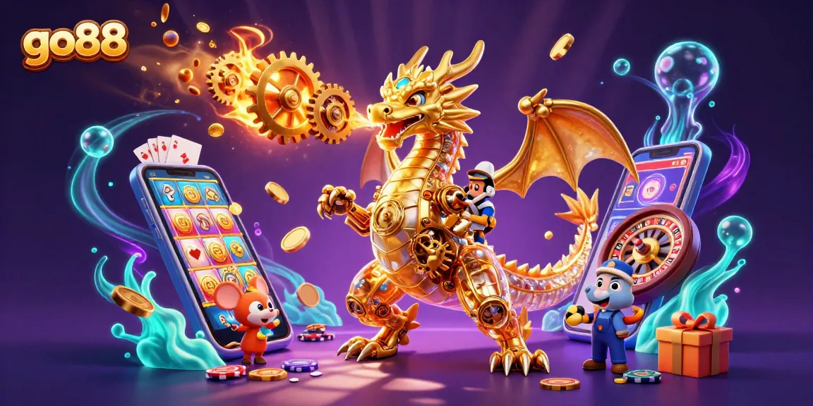Experience the excitement at go88 with golden coins and vibrant slot games captivating players.