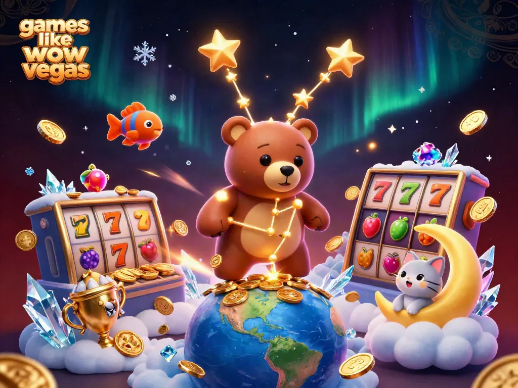 Engage in thrilling gameplay with games like WOW Vegas, showcasing vibrant casino visuals.